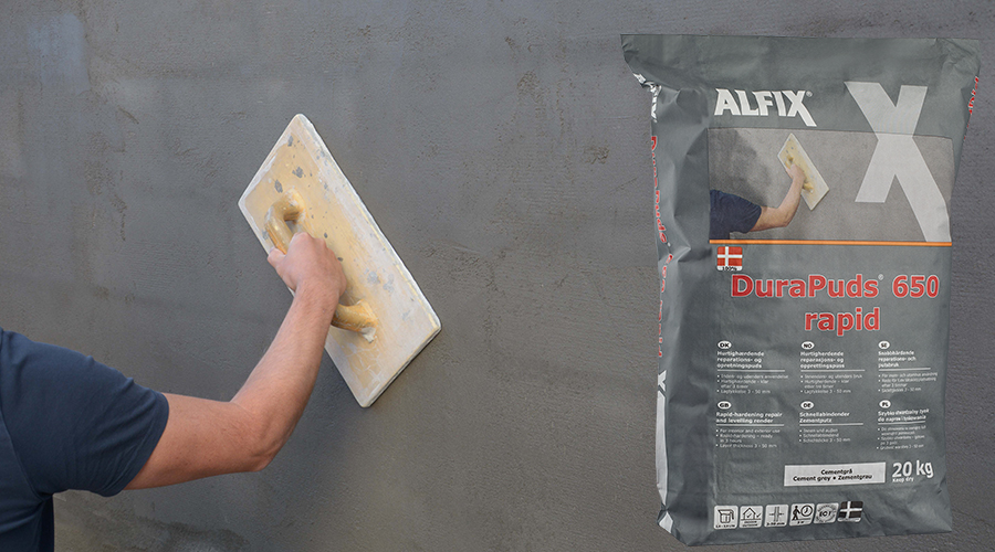 Alfix streamlines work on construction sites with rapid-hardening render