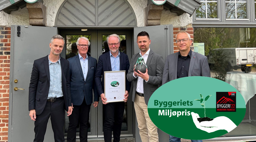 Alfix named winner of the BUILDING INDUSTRY ENVIRONMENTAL AWARD 2022