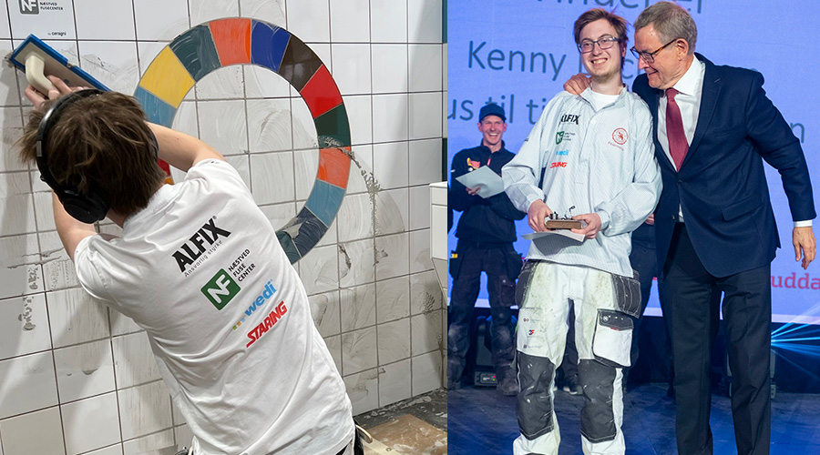 First-ever three-time ‘Skills’ champion of Denmark is a tiler